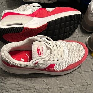 Nike Air Max White and Red Sneakers